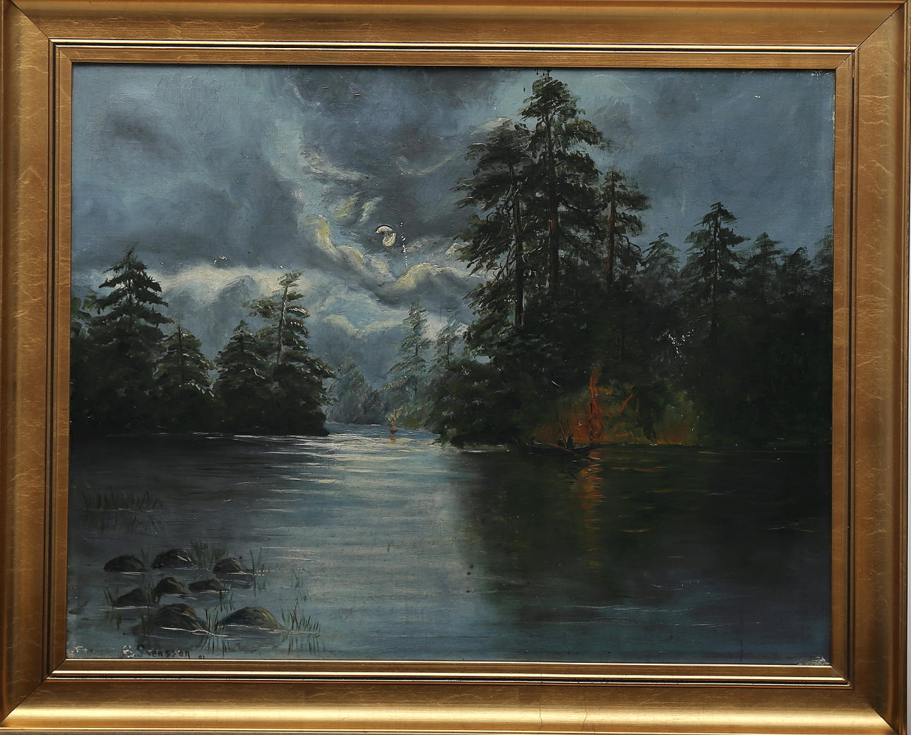 OIDENTIFIERADE KONSTNÄRER, 2 st, olja på duk och på pannå, signerade.