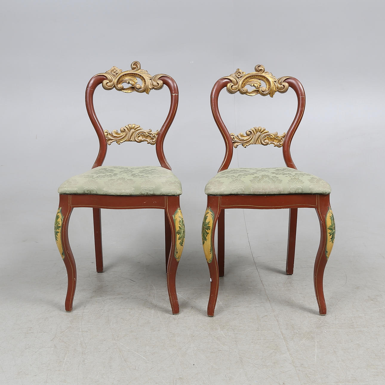 STOLAR, ett par, nyrokoko, sent 1800-tal.