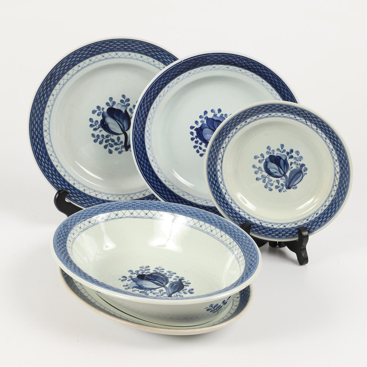 DIING OSAT, 26 kpl, "Tranquebar", Aluminia, Tanska.