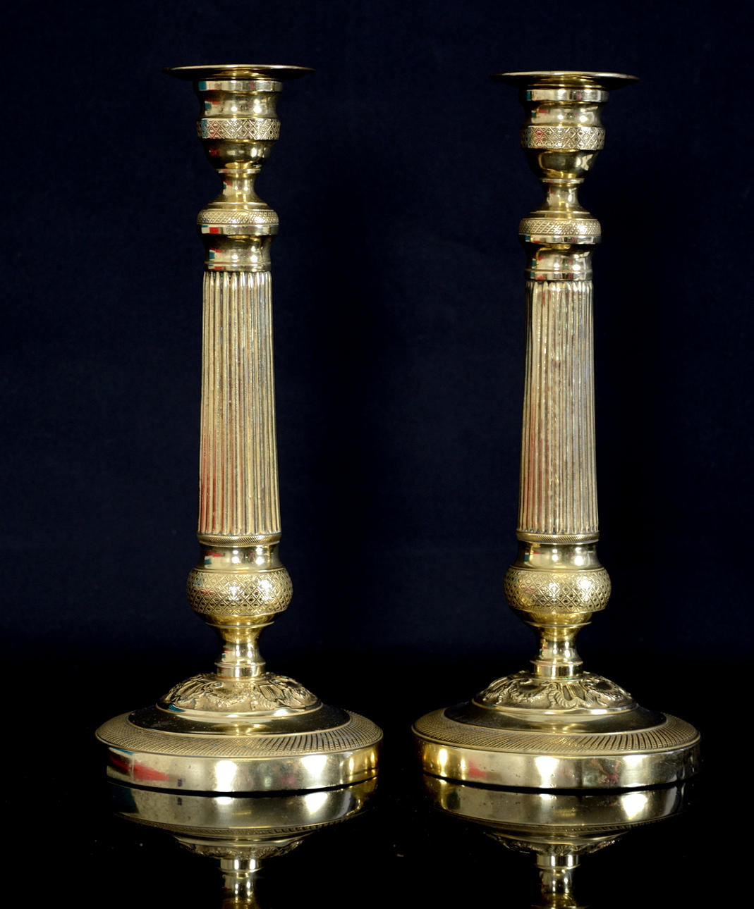 LJUSSTAKAR, 1-par, Empire, 1800-talets första hälft.