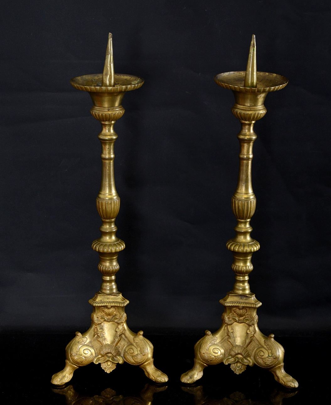 KYRKOLJUSSTAKAR, brons, 1700-tal.