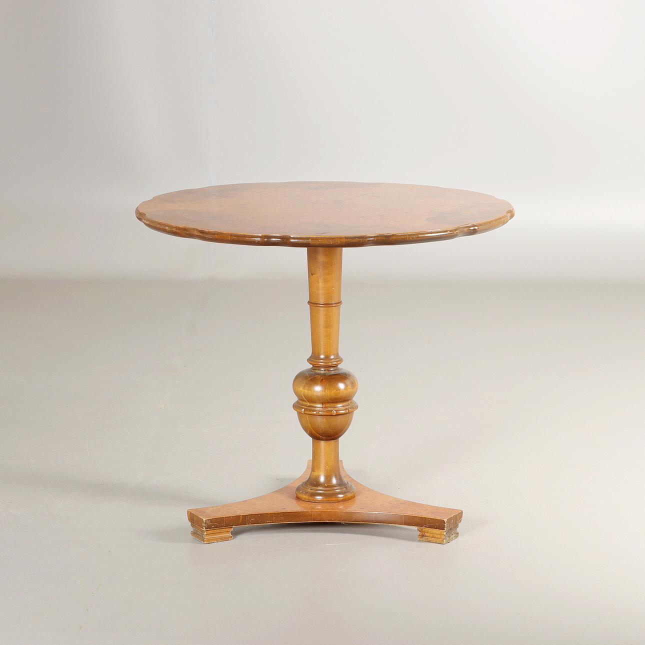 SIDE TABLE, root veneer, Sweden 1940s.
