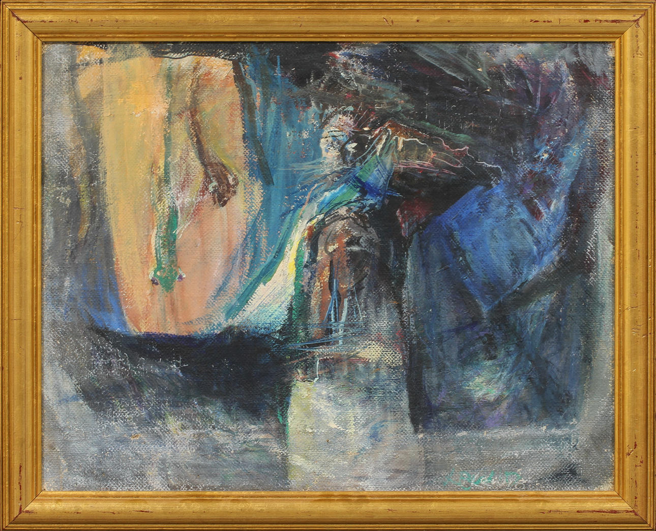 JOHN LEWIN. "Den inåtseende". Olja på duk, signerad.