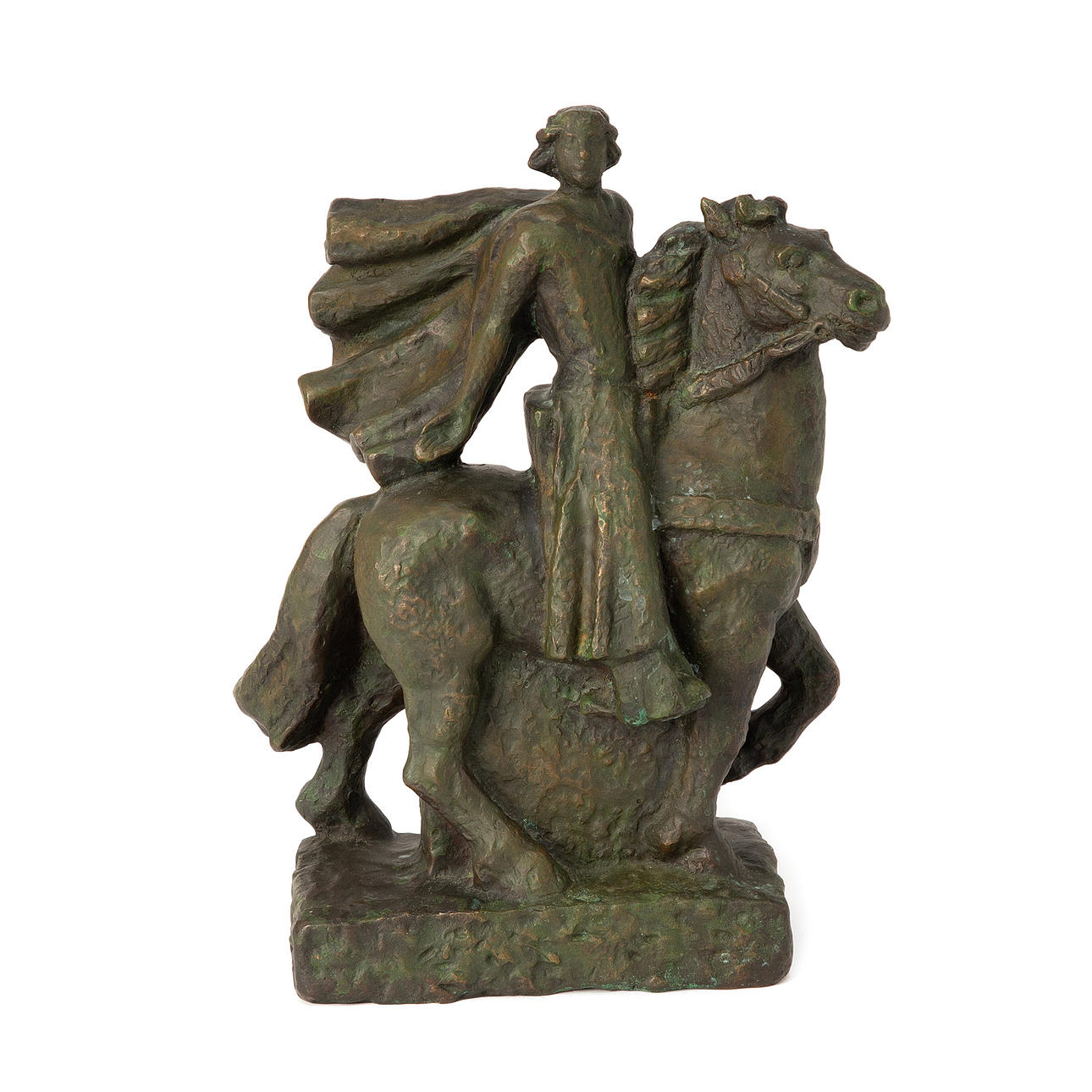 IVAR JOHNSSON. Sculpture, patinated bronze, signed.
