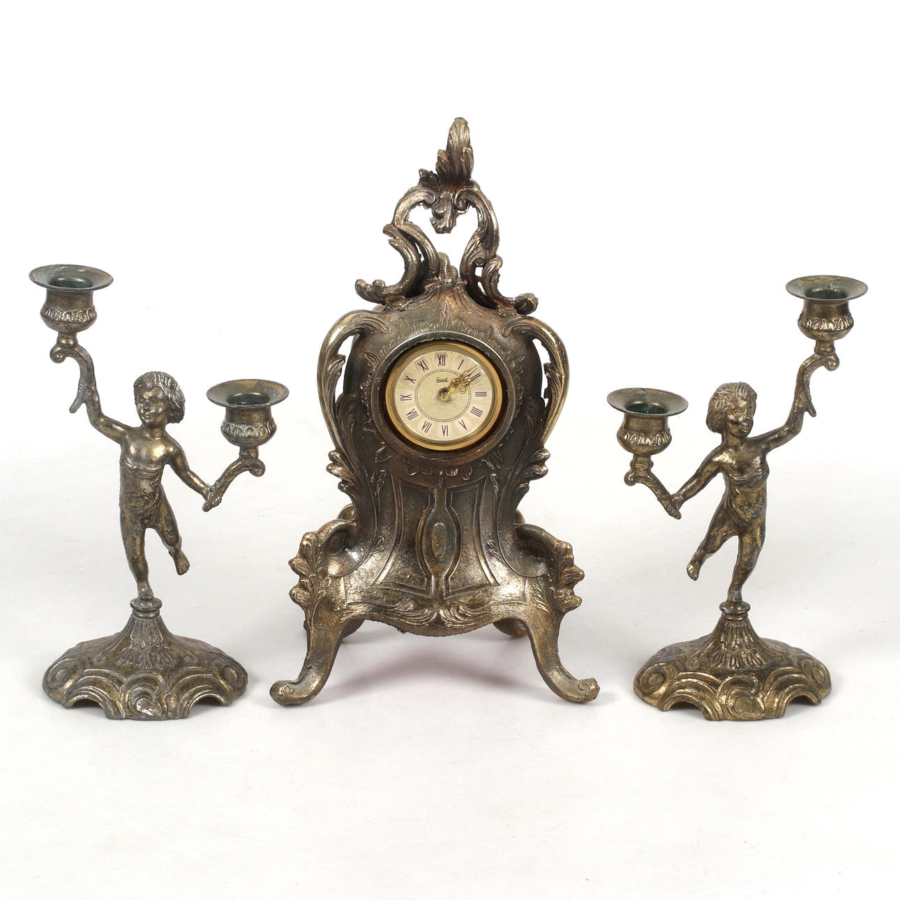 TABLE SET, 3 parts, rococo style, 20th century. Clocks & Watches ...
