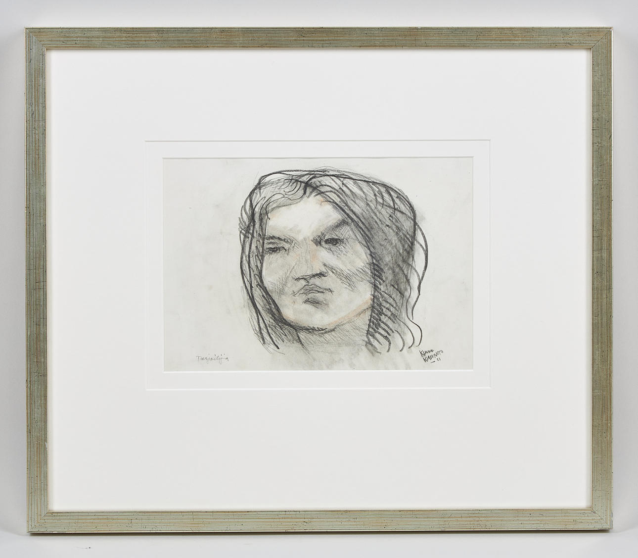 KIMMO KAIVANTO. "The Waitress", signed and dated -81, drawing.
