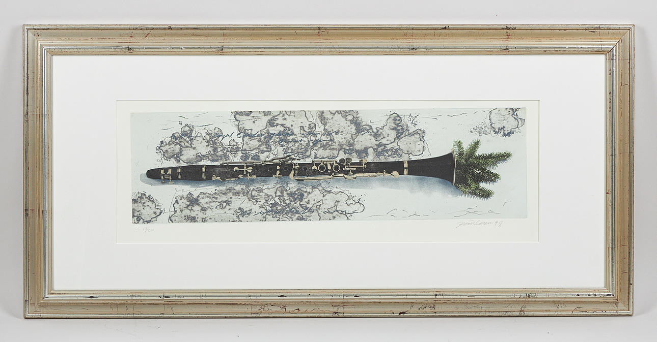 RAIMO KANERVA (1941-1999). Clarinet, signed and dated -98, etching, 13/20.