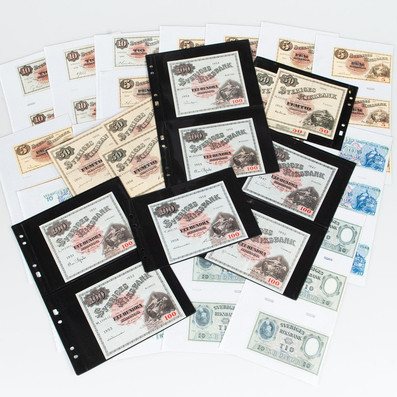 COLLECTION BANKNOTES, SWEDEN 20TH CENTURY.