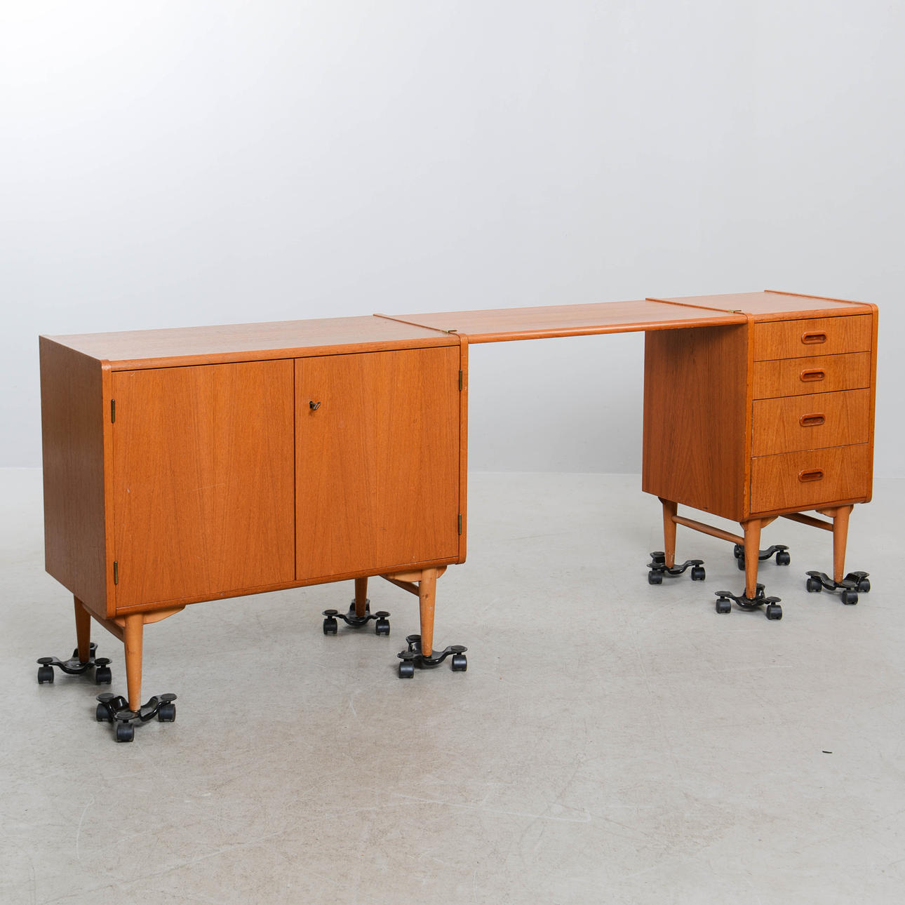 ESCRITORIO, teca, años 50/60.