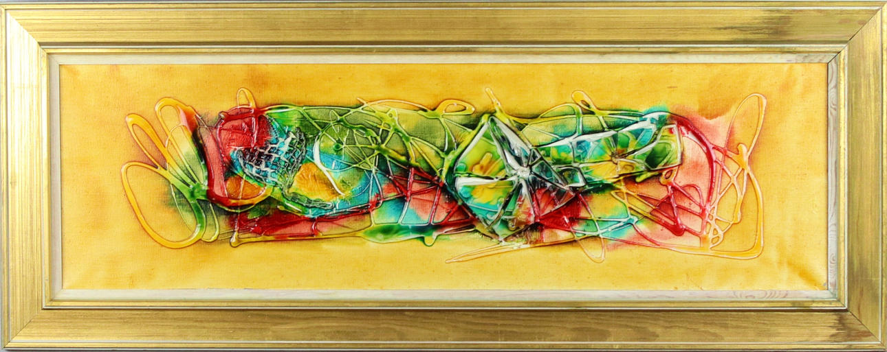 HENRYK ROLINSKY. Mixed media on canvas, composition, not signed.