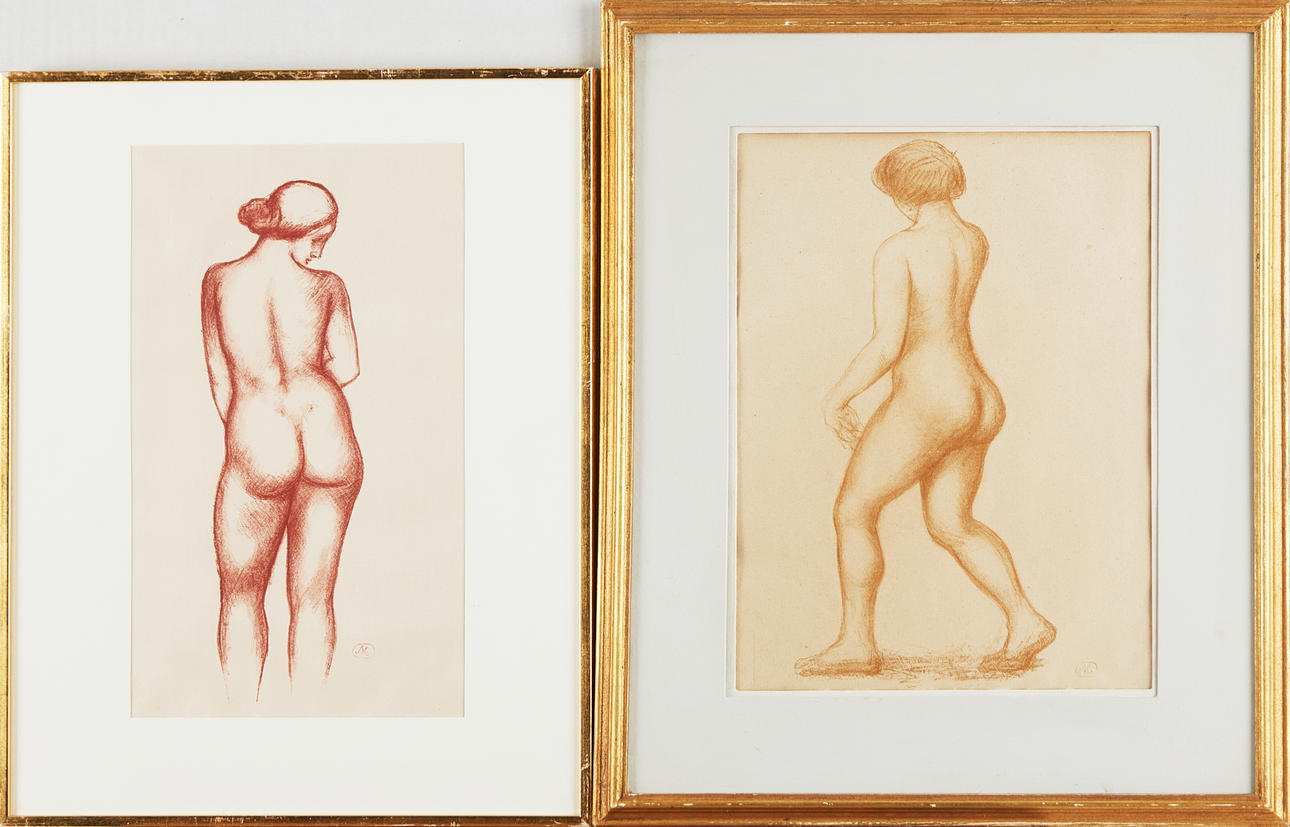 ARISTIDE MAILLOL. 2 lithographs from “L'art d'aimer d'Ovide”.
