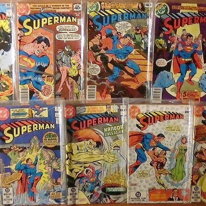 COLECCIÓN DE CÓMICS: SUPERMAN, EDICIÓN DE EE. UU., 13 LIBROS.