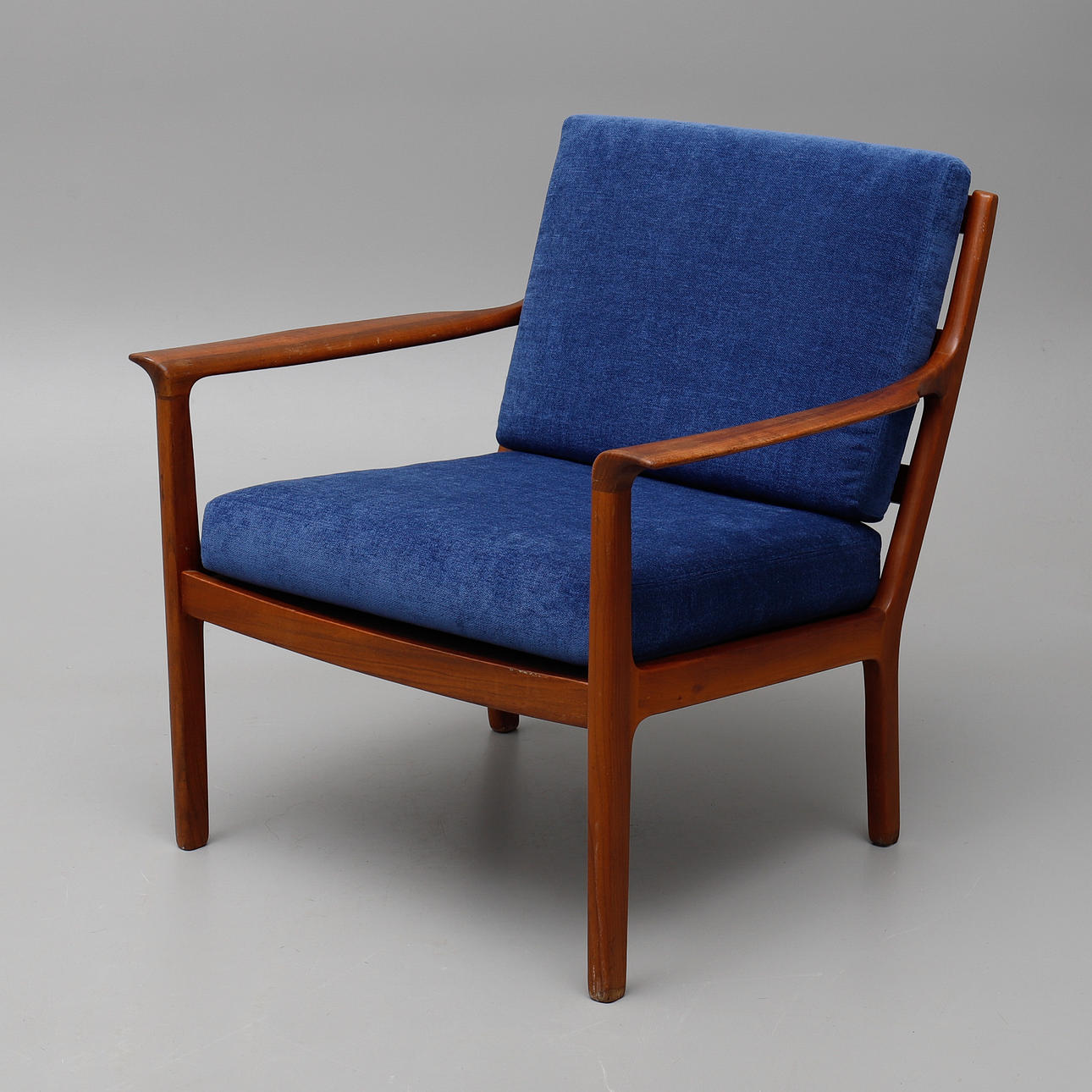 LÆNESTOL, TEAK, OMKRING 1960'ERNE.