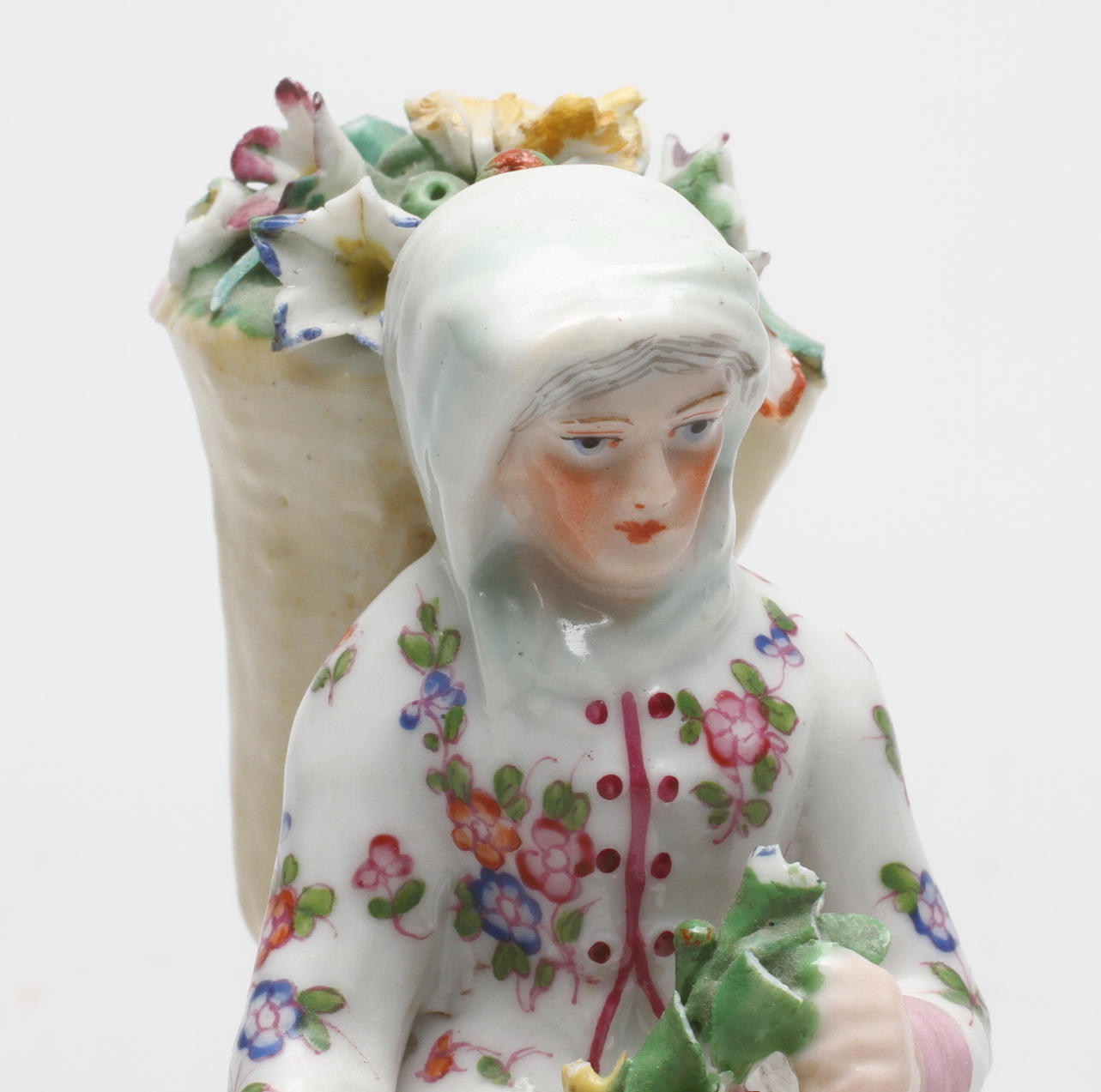 FIGURIN, porslin, Meissen-liknande stämpel , 1700/1800-tal.