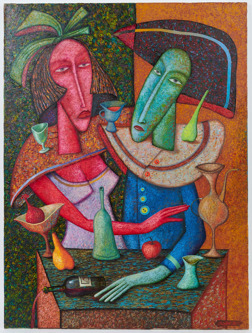 ANDREJ LOSOVOJ. Painting, The Seduction, 2017.