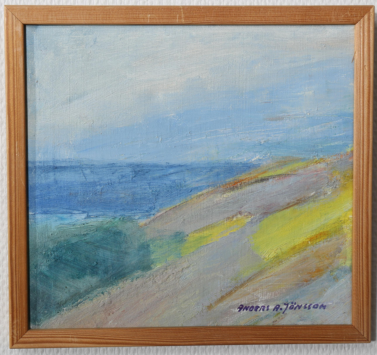 ANDERS A JÖNSSON. Olja på duk, 4 stycken,signerade.