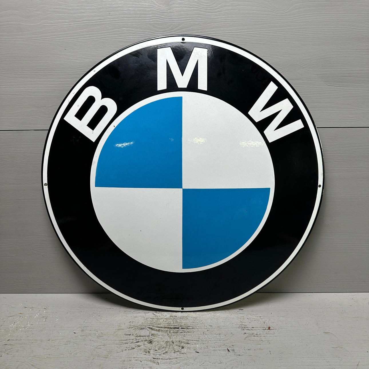 BMW, enamel plate, 1900s.