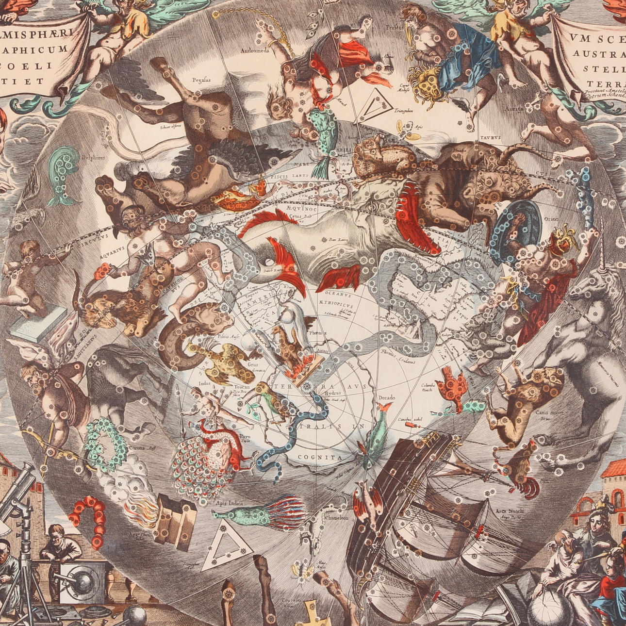 ETSNING, vm sceno australe stella terrae henricus hondius.