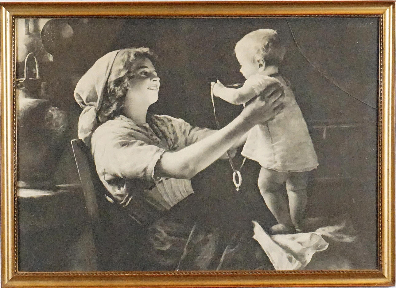 "MOTHER'S LOVE", print after photograph, early 20th century.