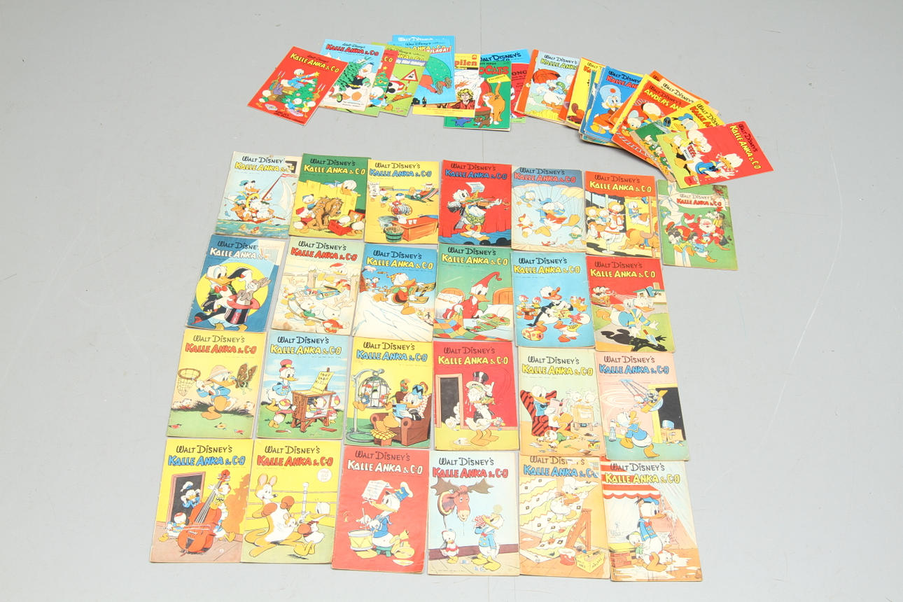 SERIETIDNINGAR, KALLE ANKA 1948 - 1961, cirka 50 stycken.