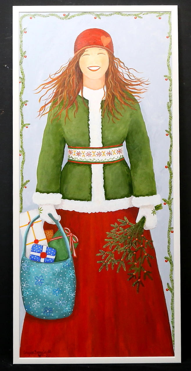 INGER BERGFELDT. Mixed media, signed, dated -20.