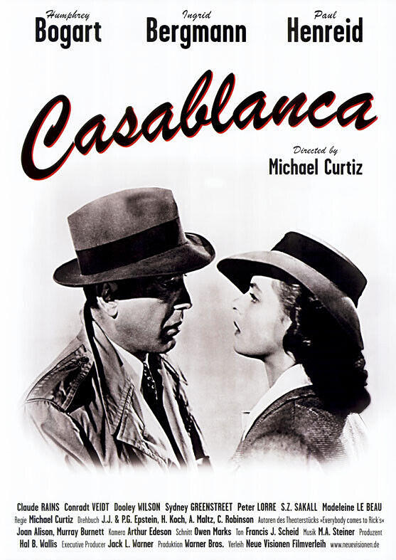 CASABLANCA: FILMPOSTER, 2007.