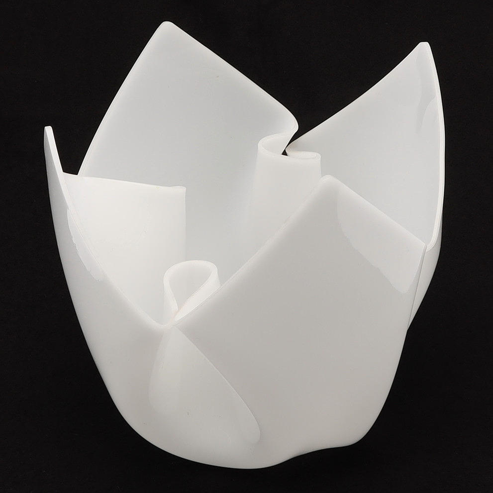 SKÅL, frostat plexiglas, etikettmärkt, Form, Göteborg.