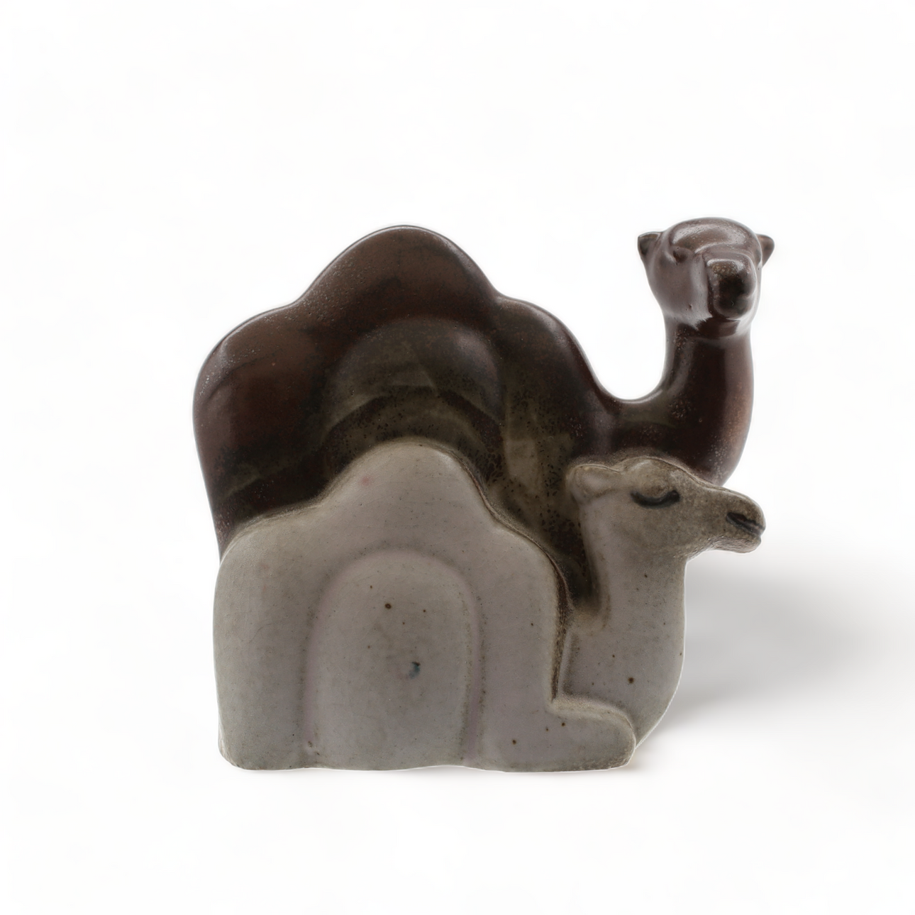 LISA LARSON. Figurine, stoneware, small dromedaries, from
