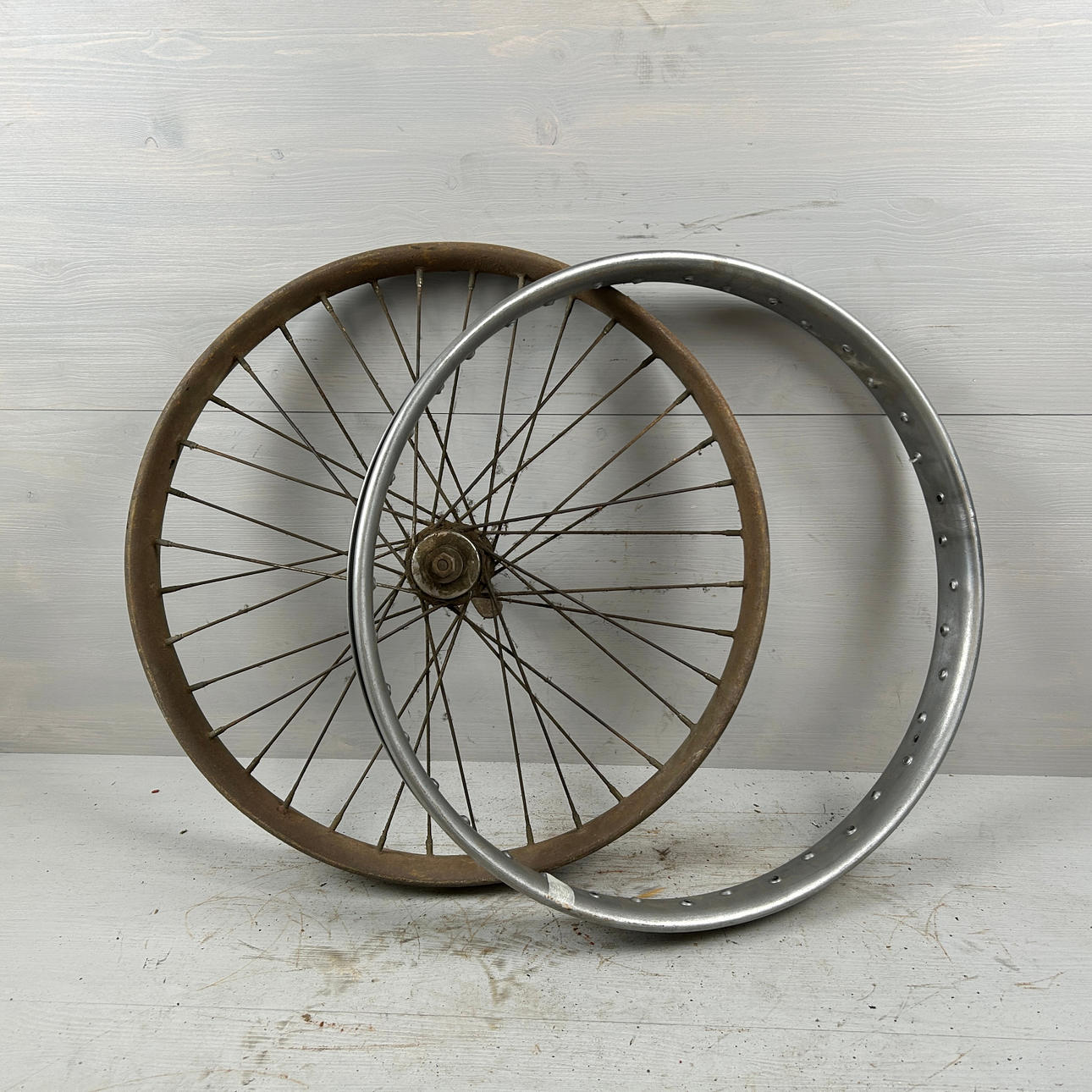 WHEELS & RIMS, motorcycle, 2 pieces, 28x3-40, bead. Vehicles, Boats ...
