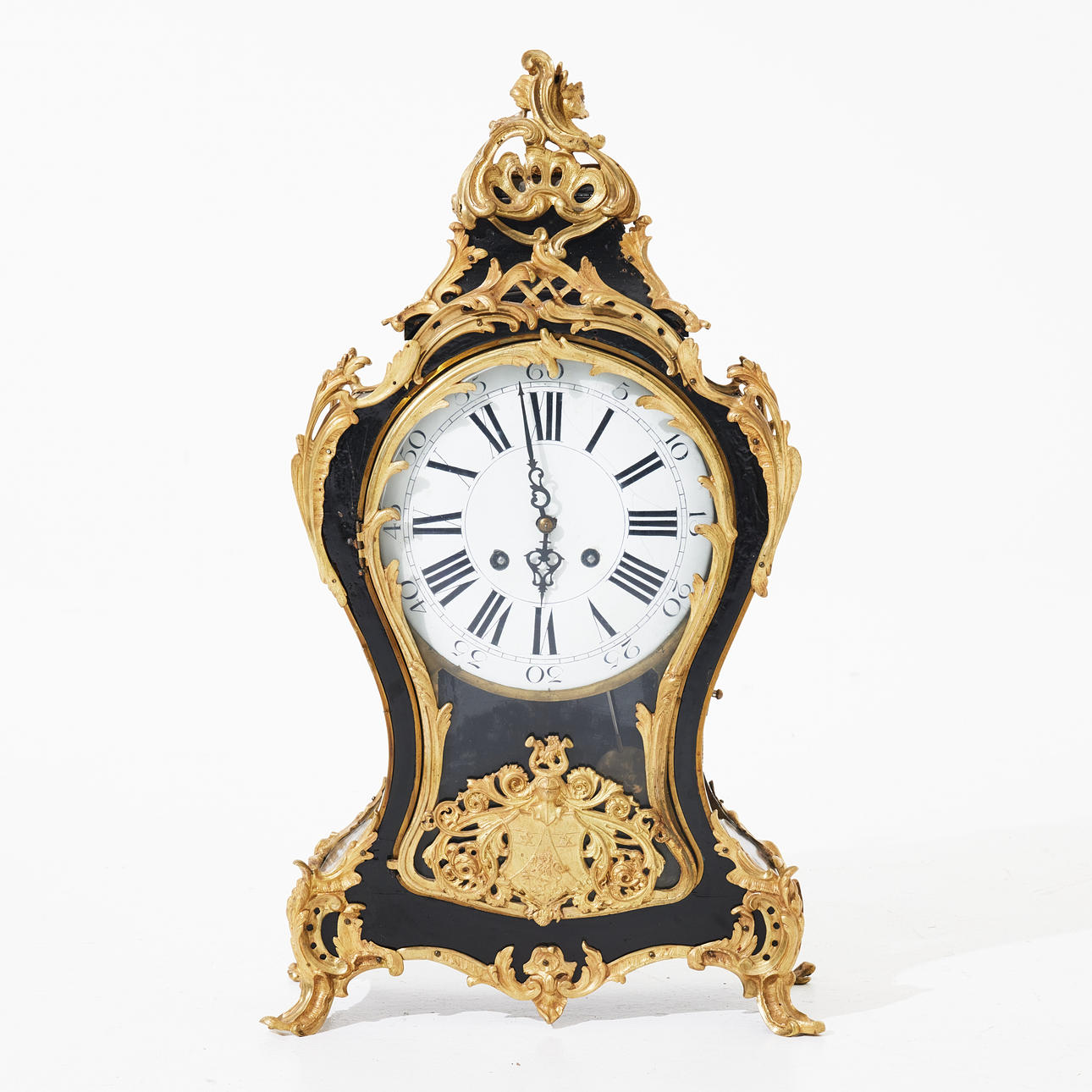 CONSOLE, rococo, 18th century, enamelled dial, Roman and Arabic ...