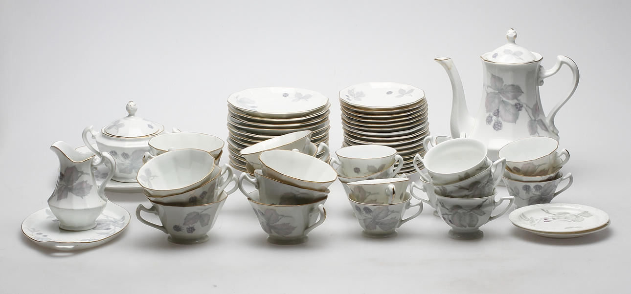 KAFFE/TESERVIS, 55 delar, Schlaggenwald, Tjeckoslovakien, 1900-tal.