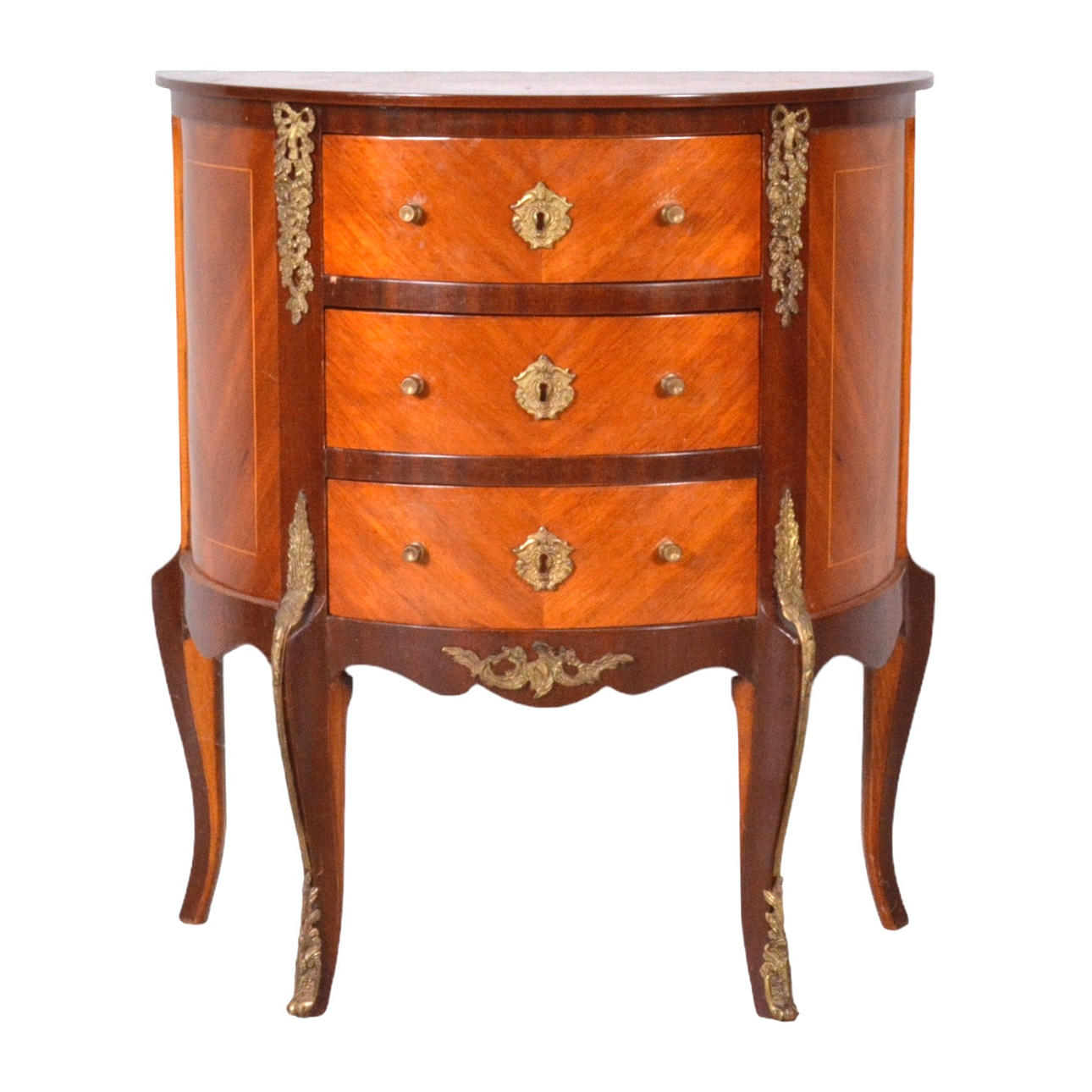 Còmoda, 3 cajones, estilo Luis XVI, década de 1900.