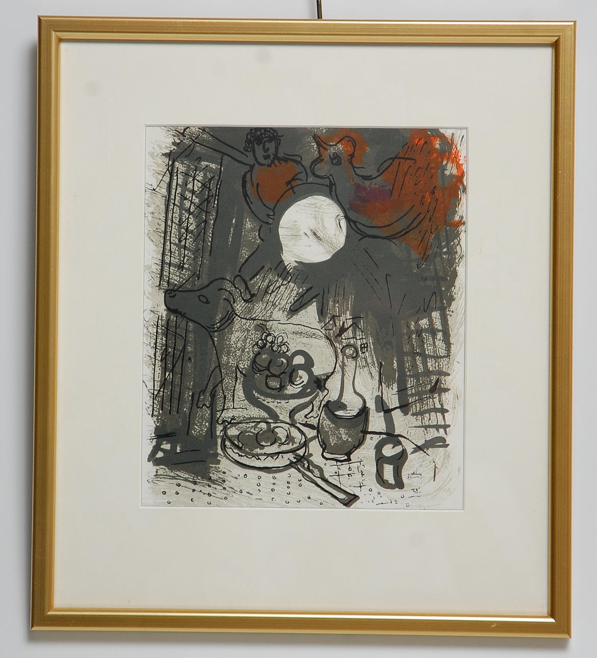 MARC CHAGALL. 1887-1985, originallitografi, 1957, osignerad.