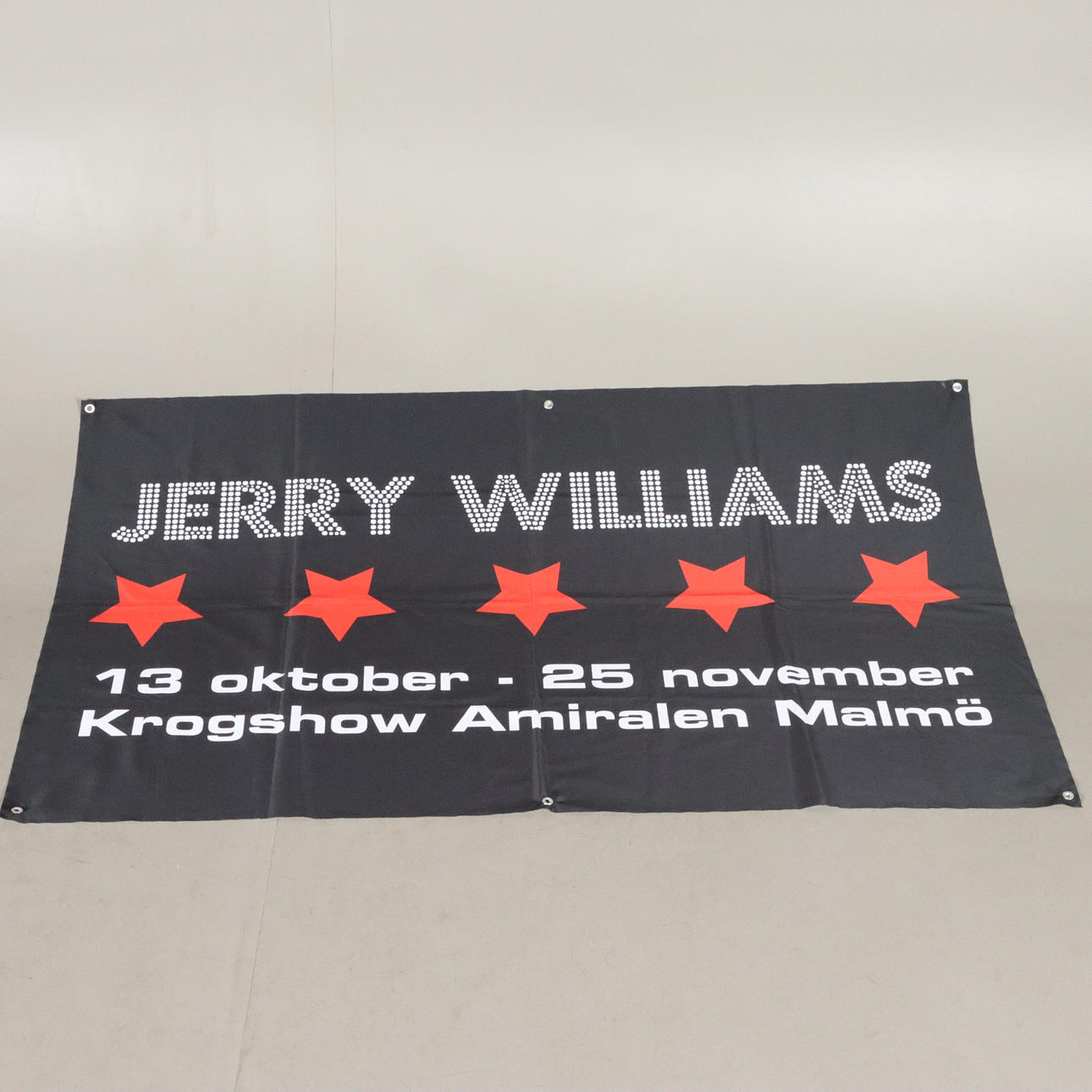 BANDERROLL, tekstil, Jerry Williams pubshow, Admiralen, Malmø.