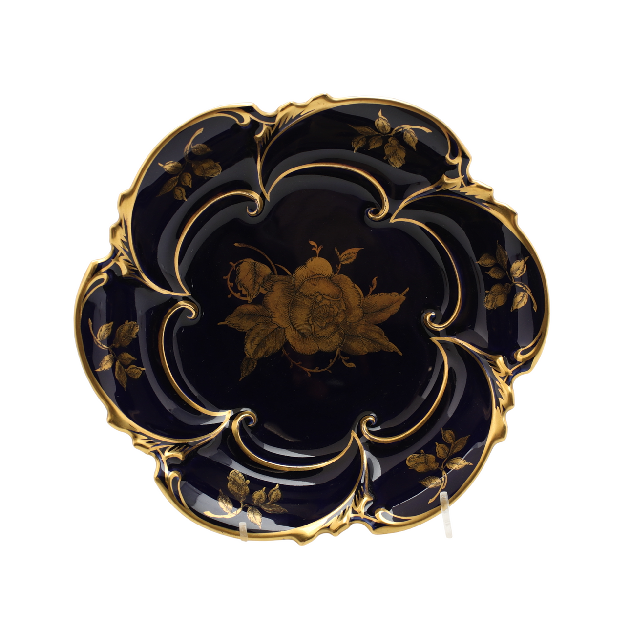 COBALT DISH, porcelain, Echt kobalt, Germany. Ceramics & Porcelain