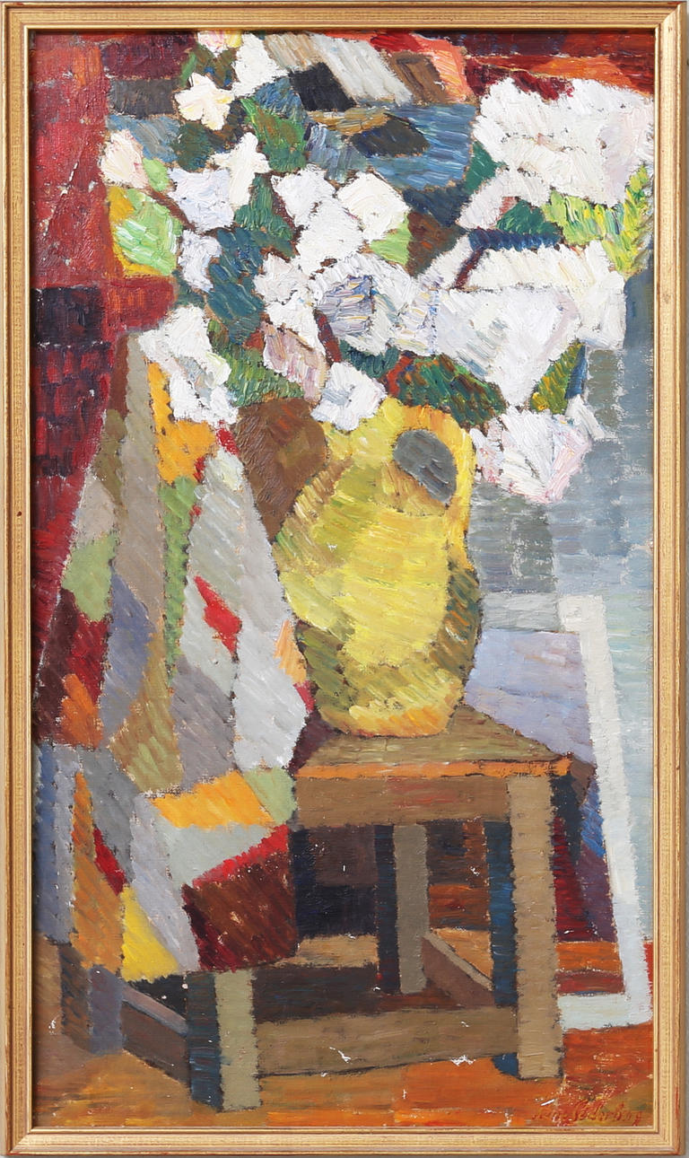 RUNE SÖDERBERG. Blomsterstilleben, olja på duk, signerad.