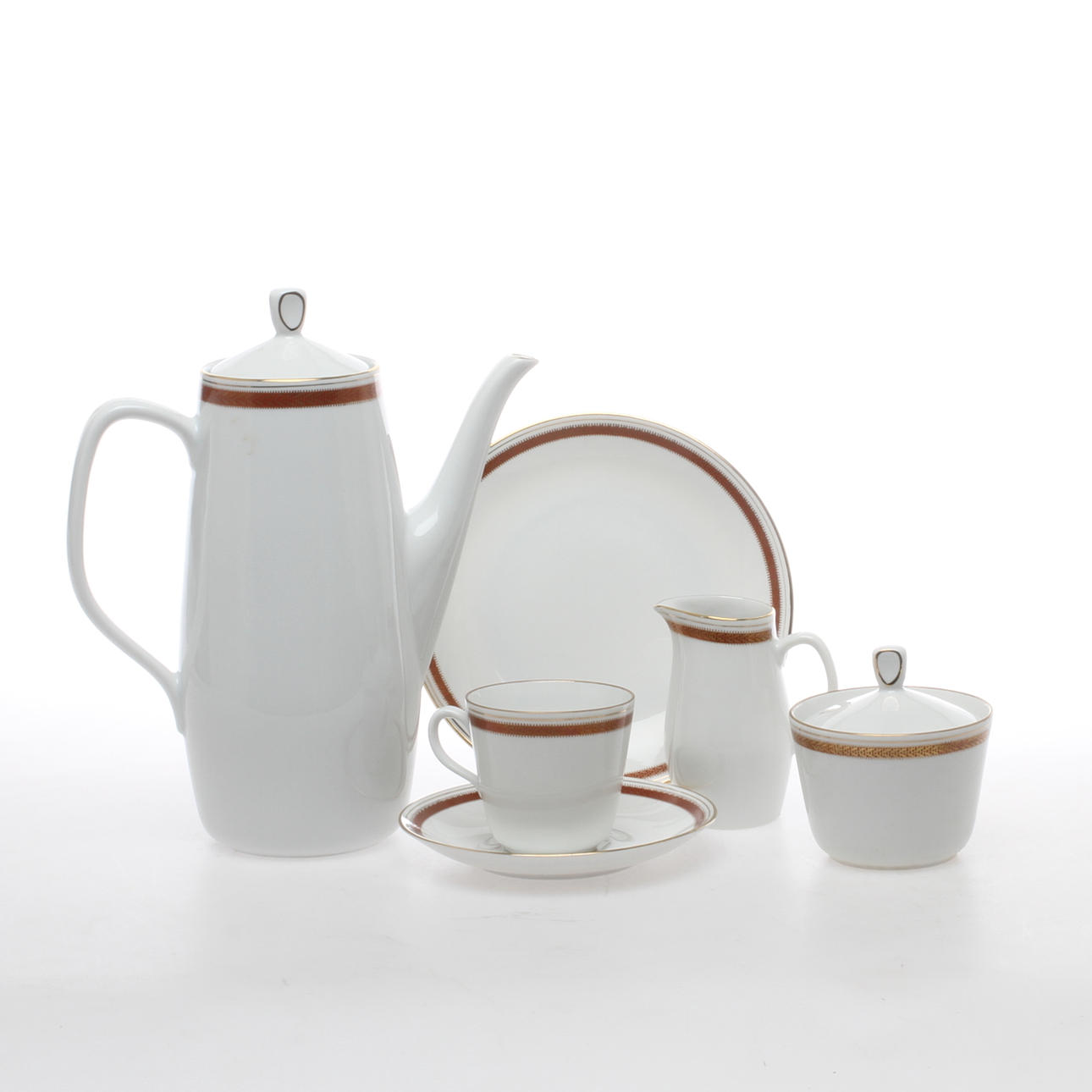 KAFFESERVIS, 26 delar, porslin, "Otello", Rörstrand, omkring 1900-talets mitt.