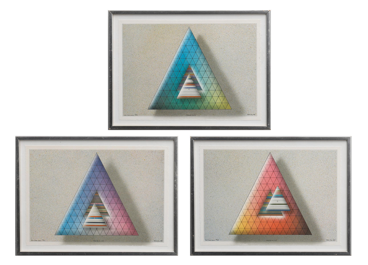 BECK & JUNG, "INDIAN GAME", THREE PIECES.