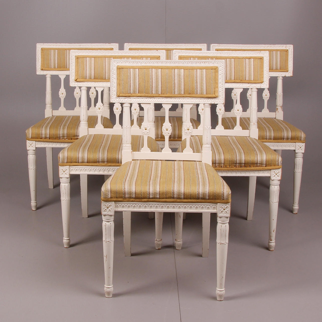 STOLAR, 6 st. Gustaviansk stil, Taserud, Arvika, 1961.