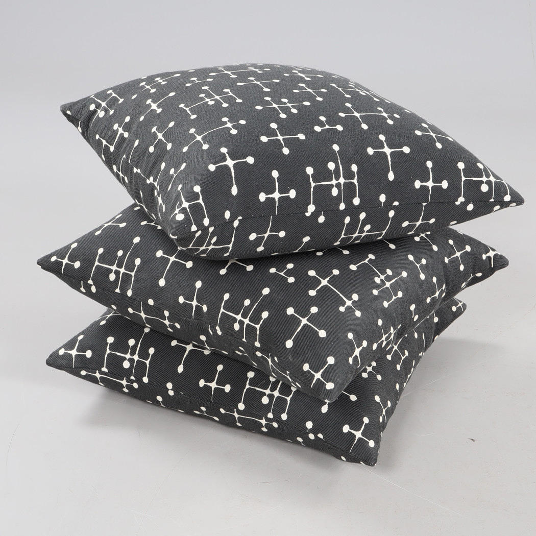 PILLOWS, 3 pcs, fabric design Charles and Ray Eames small dot - Maharam.