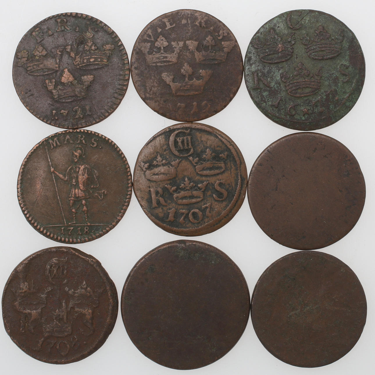 MYNT, 26 st, 6 st 1600-tal, 20 st 1700-tal.