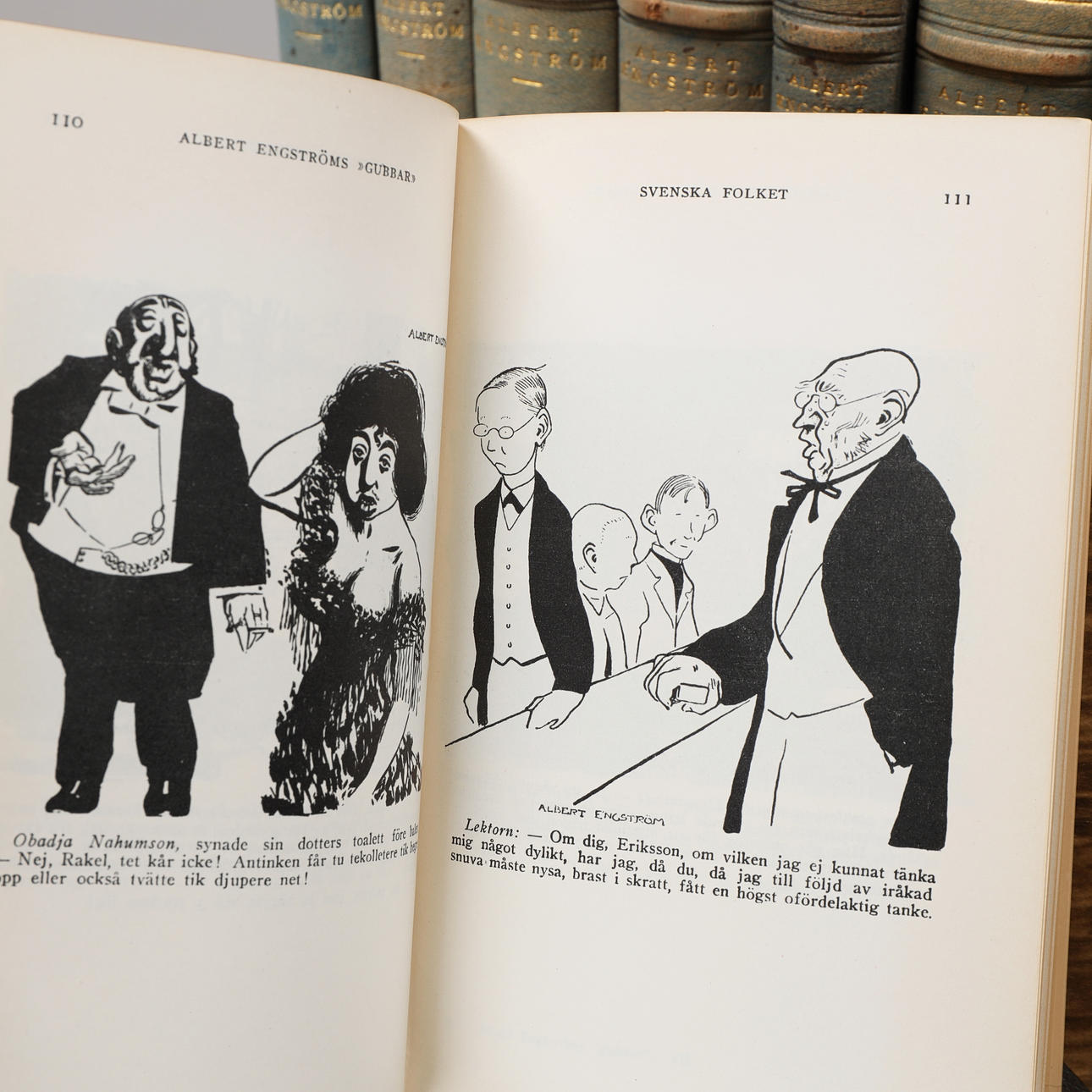 ALBERT ENGSTRÖM. Gubbar, 8 st böcker, tryckta 1947-1948.