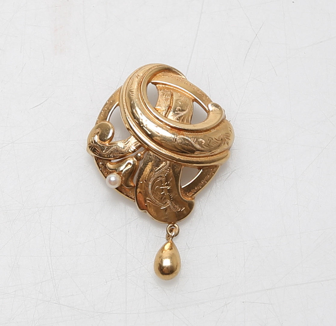 BROSCH, 18K. Smycken & Ädelstenar - Broscher & Hängen - Auctionet