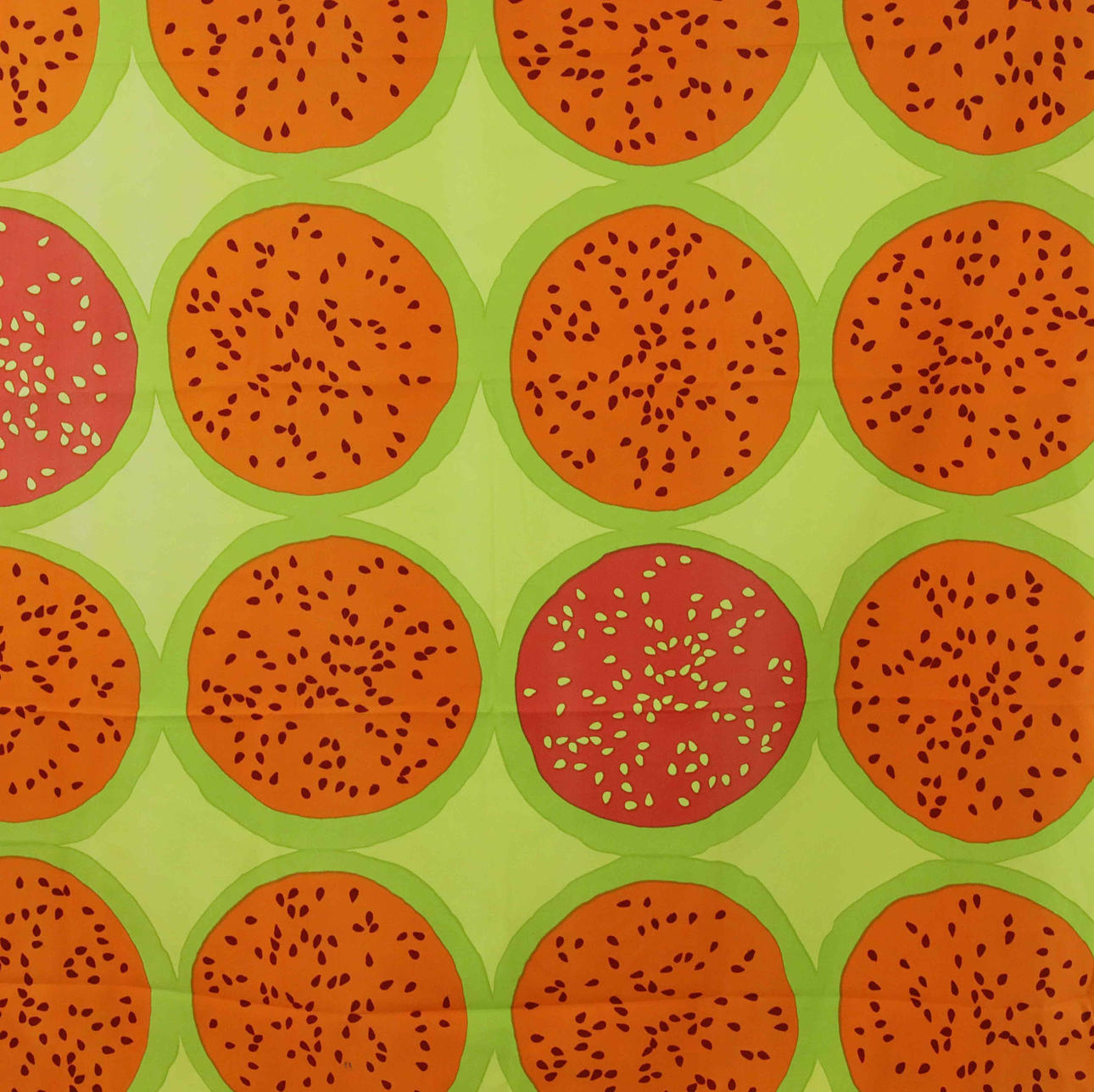 ERJA HIRVI. curtains, a pair, Hedelmäpeli, Marimekko.