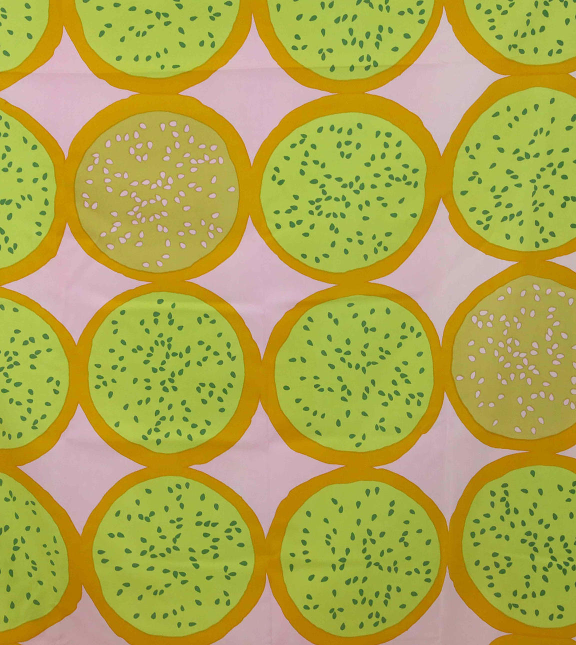 ERJA HIRVI. curtains, a pair, Hedelmäpeli, Marimekko.