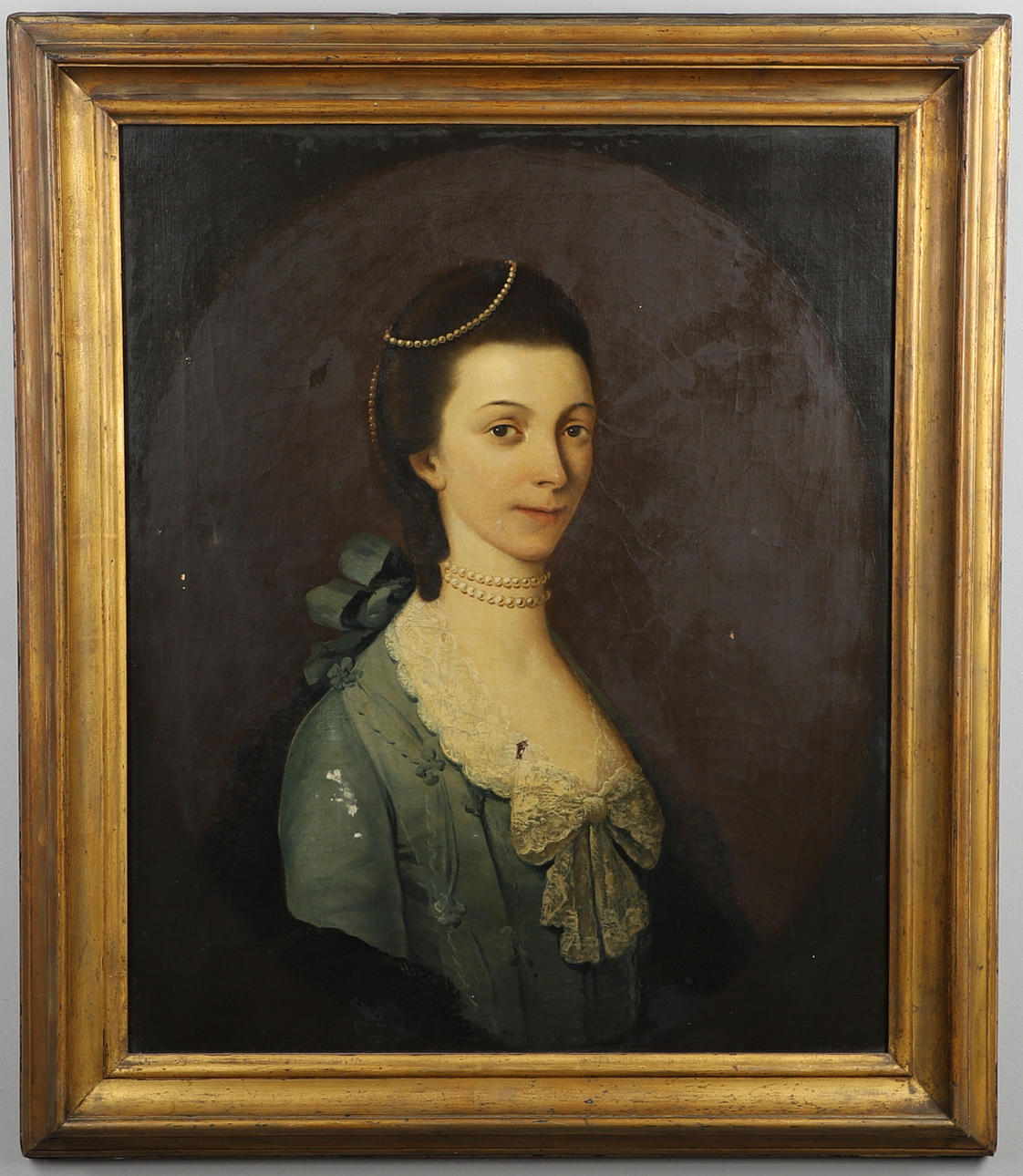 FOLLOWER OF GEORGE DANCE (1741-1825). PORTRAIT OF A YOUNG LADY.