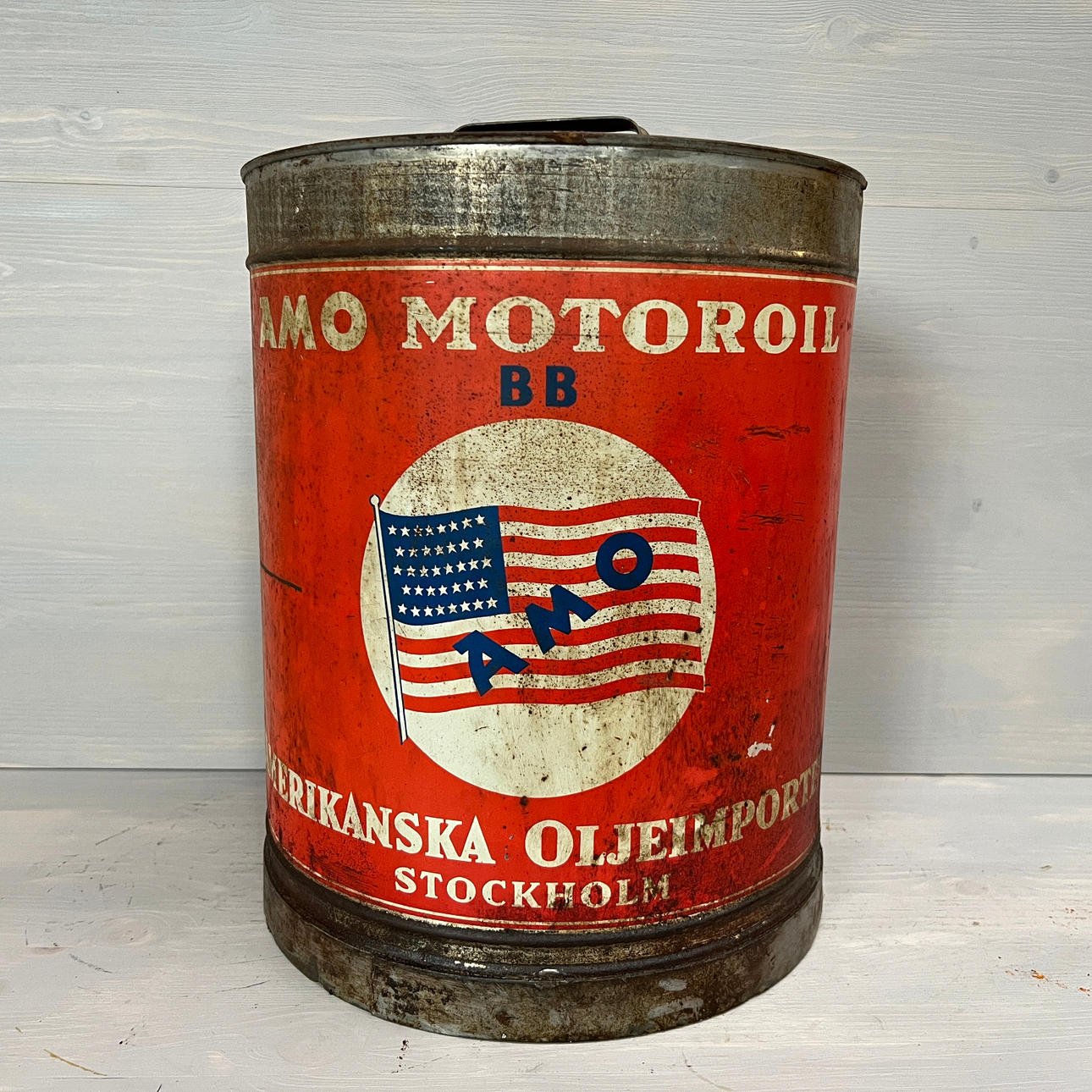 Blechdose, groß, 1 Stück, Amo Motoroil.