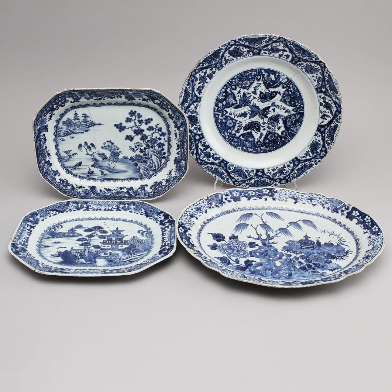 FAT, 4 st, porslin, Kina, 17/1800-tal.