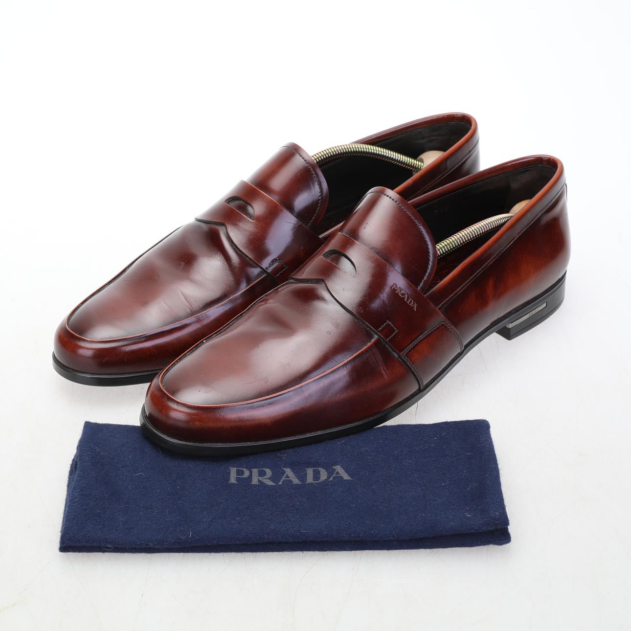 PRADA, herresko, loafer, læder, str. 10.