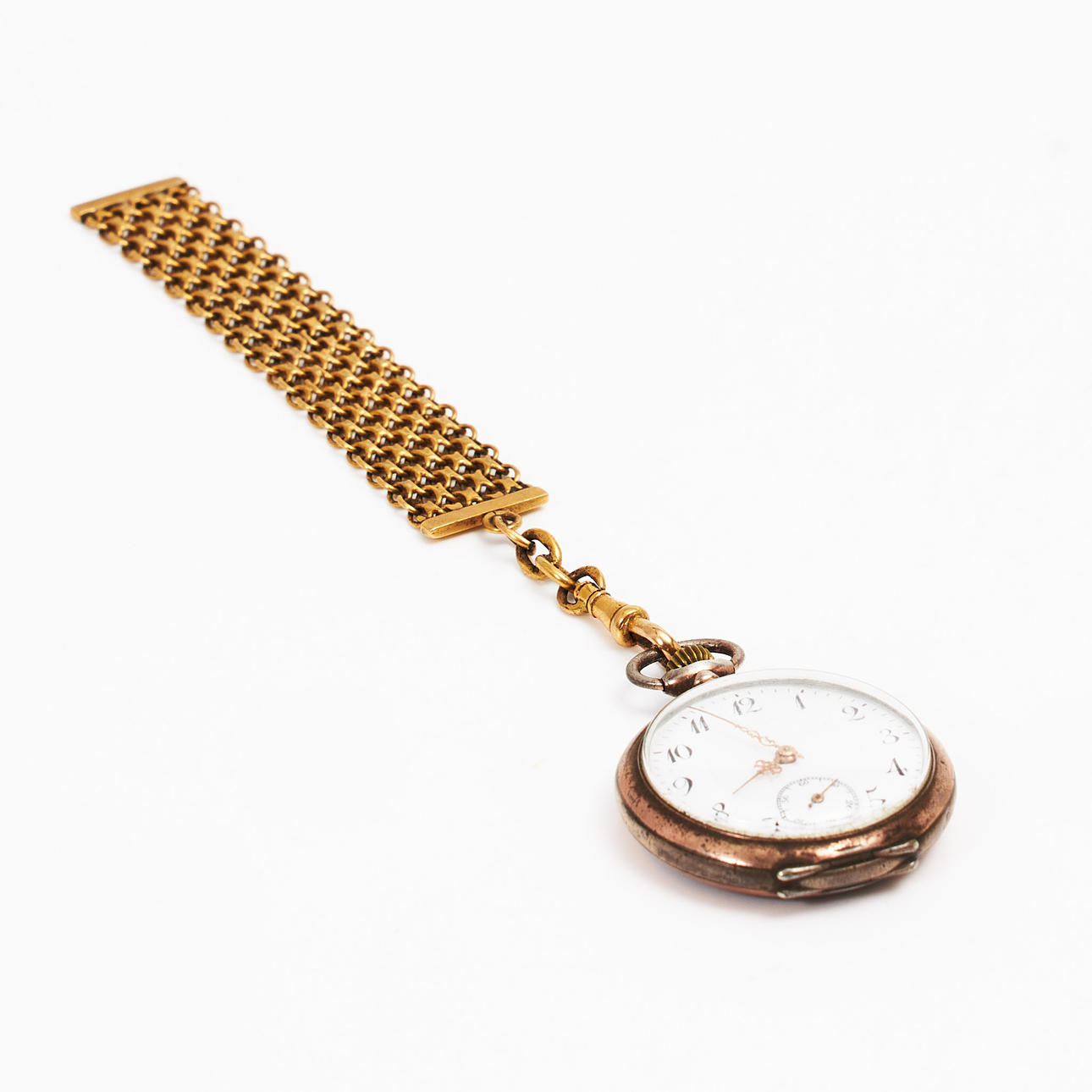 WATCH CHAIN, 18k gold, POCKET WATCH, silver.